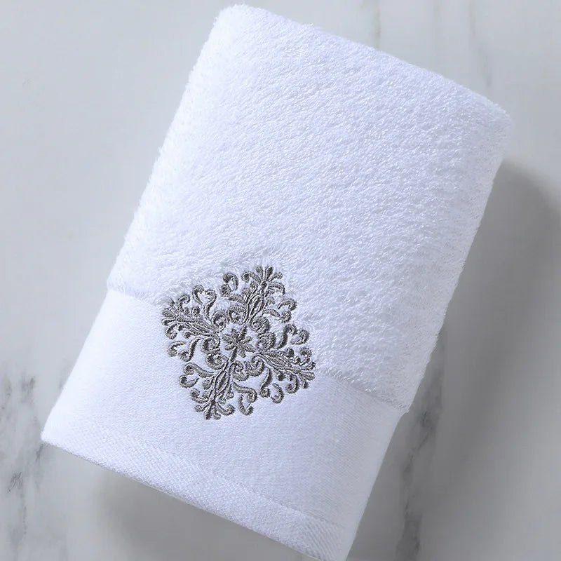 New Luxury Embroidery Adult Bath Towels Bathroom 140*80 cm Large Soft Cover Hotel For Home Blanket Decoration Terry Wedding Gift - Julia M LifeStyles