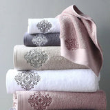 New Luxury Embroidery Adult Bath Towels Bathroom 140*80 cm Large Soft Cover Hotel For Home Blanket Decoration Terry Wedding Gift - Julia M LifeStyles