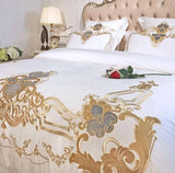 New Luxury embroidery Sheet Pillowcase and Duvet Cover Set - Julia M LifeStyles