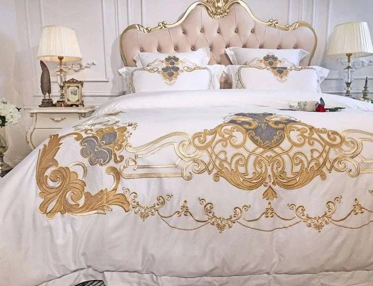 New Luxury embroidery Sheet Pillowcase and Duvet Cover Set - Julia M LifeStyles