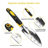 Ninth World Ergonomic Garden Tool Set: Hand Trowel, Rake, Cultivator, Weeder - Julia M LifeStyles