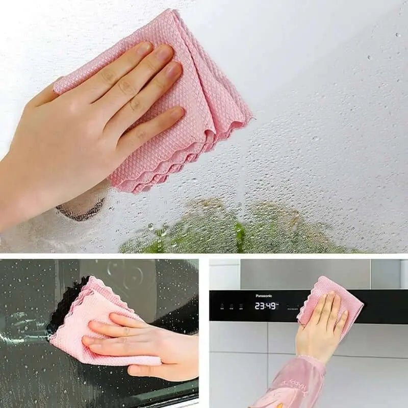 No Trace Glass Cleaning Towel - Say Goodbye to Smudges and Streaks - Superior Absorbency for Crystal Clear Glass - Julia M LifeStyles