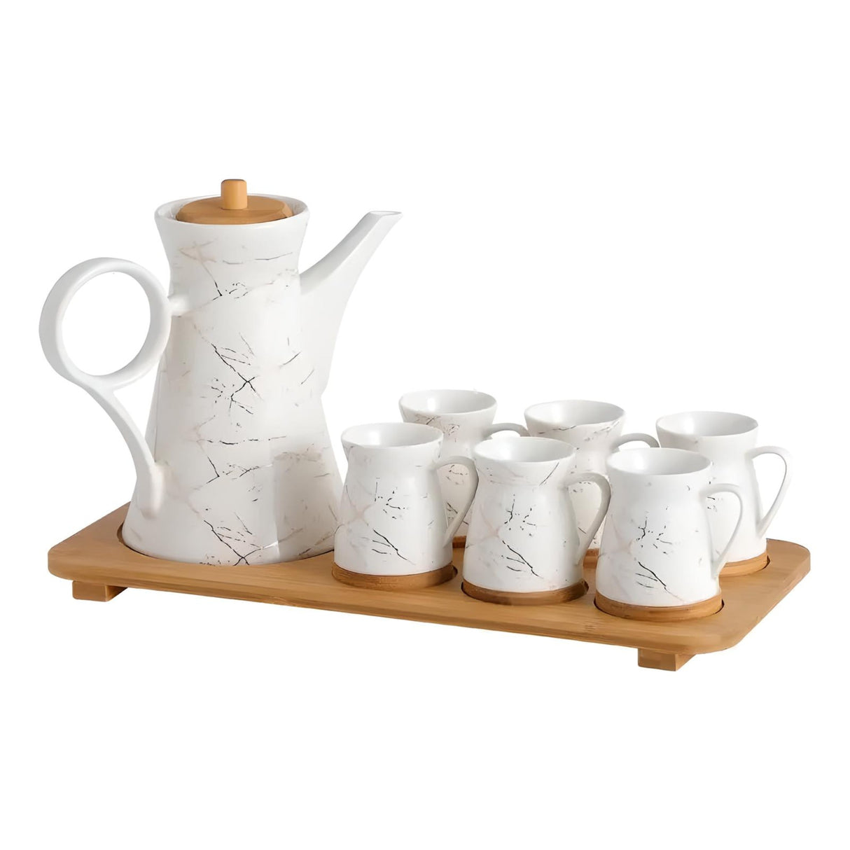 Nordic Ceramic Tea Set with Coffee Mugs and Teapot - Julia M LifeStyles