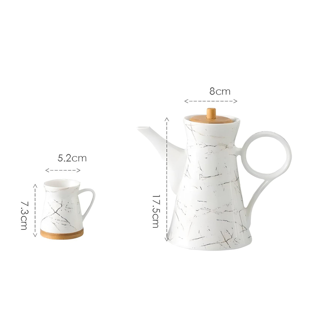 Nordic Ceramic Tea Set with Coffee Mugs and Teapot - Julia M LifeStyles
