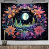 Nordic Flower Tarot Tapestry - Moon Phase Wall Hanging Decor - Julia M LifeStyles