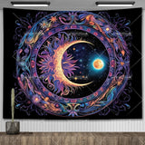 Nordic Flower Tarot Tapestry - Moon Phase Wall Hanging Decor - Julia M LifeStyles