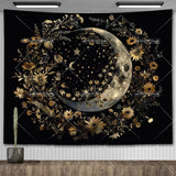 Nordic Flower Tarot Tapestry - Moon Phase Wall Hanging Decor - Julia M LifeStyles