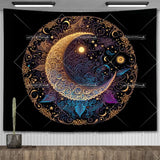 Nordic Flower Tarot Tapestry - Moon Phase Wall Hanging Decor - Julia M LifeStyles