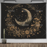 Nordic Flower Tarot Tapestry - Moon Phase Wall Hanging Decor - Julia M LifeStyles