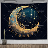 Nordic Flower Tarot Tapestry - Moon Phase Wall Hanging Decor - Julia M LifeStyles