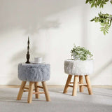 Nordic Fur Makeup Stool 🌟 - Julia M LifeStyles