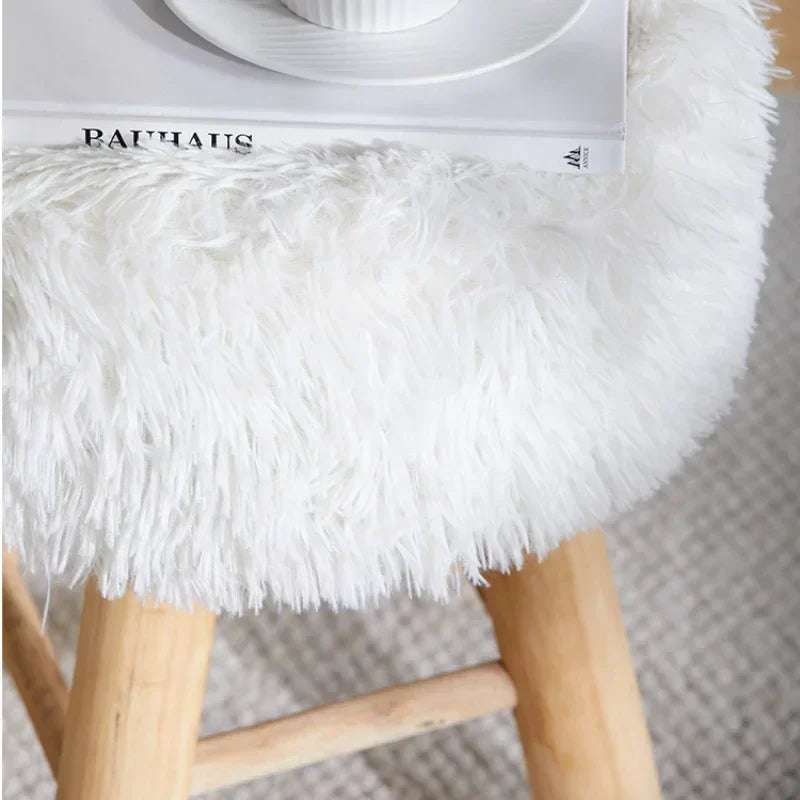 Nordic Fur Makeup Stool 🌟 - Julia M LifeStyles