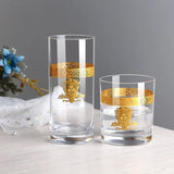 Nordic Gold Edge Elegant Crystal Goblet - Julia M LifeStyles