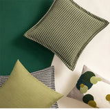 Nordic Houndstooth Jacquard Throw Pillow Covers - Square Cushion Cases - Julia M LifeStyles