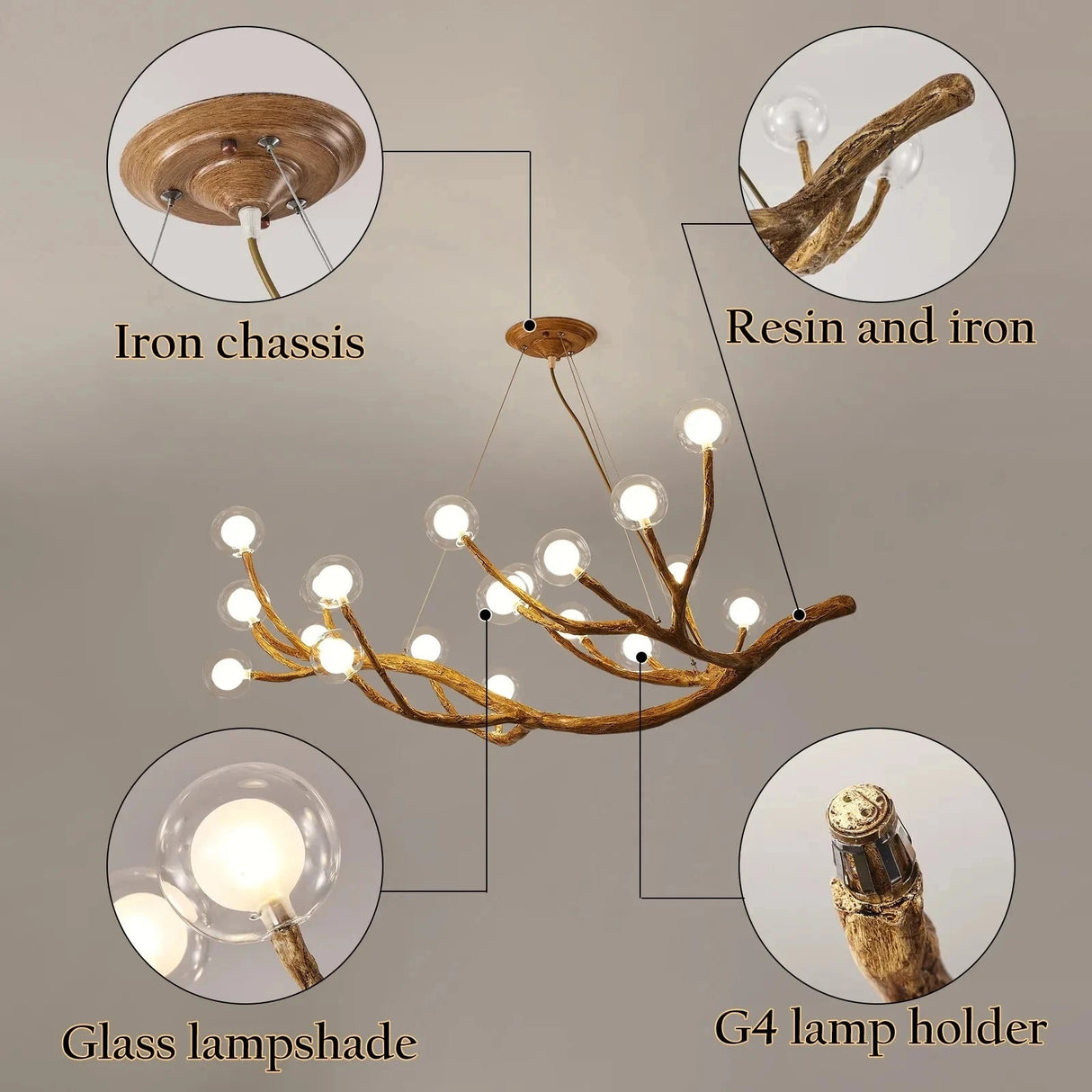 Nordic LED Tree Branch Chandelier 🌿 - Julia M LifeStyles