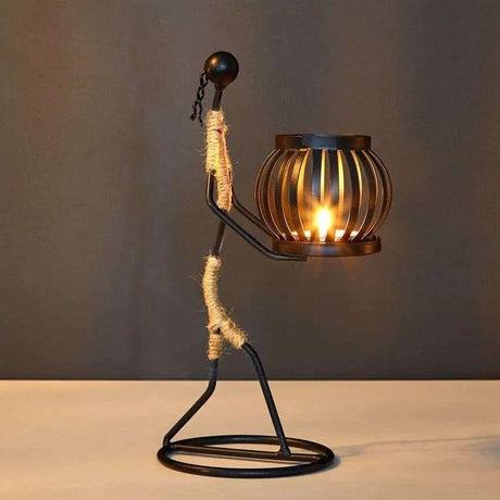 Nordic Metal Candlestick Abstract Character Sculpture Candle Holder - Julia M LifeStyles