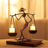 Nordic Metal Candlestick Abstract Character Sculpture Candle Holder - Julia M LifeStyles