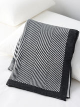 Nordic Stripe Knitted Blanket Throw for Sofa and Bed - Julia M LifeStyles