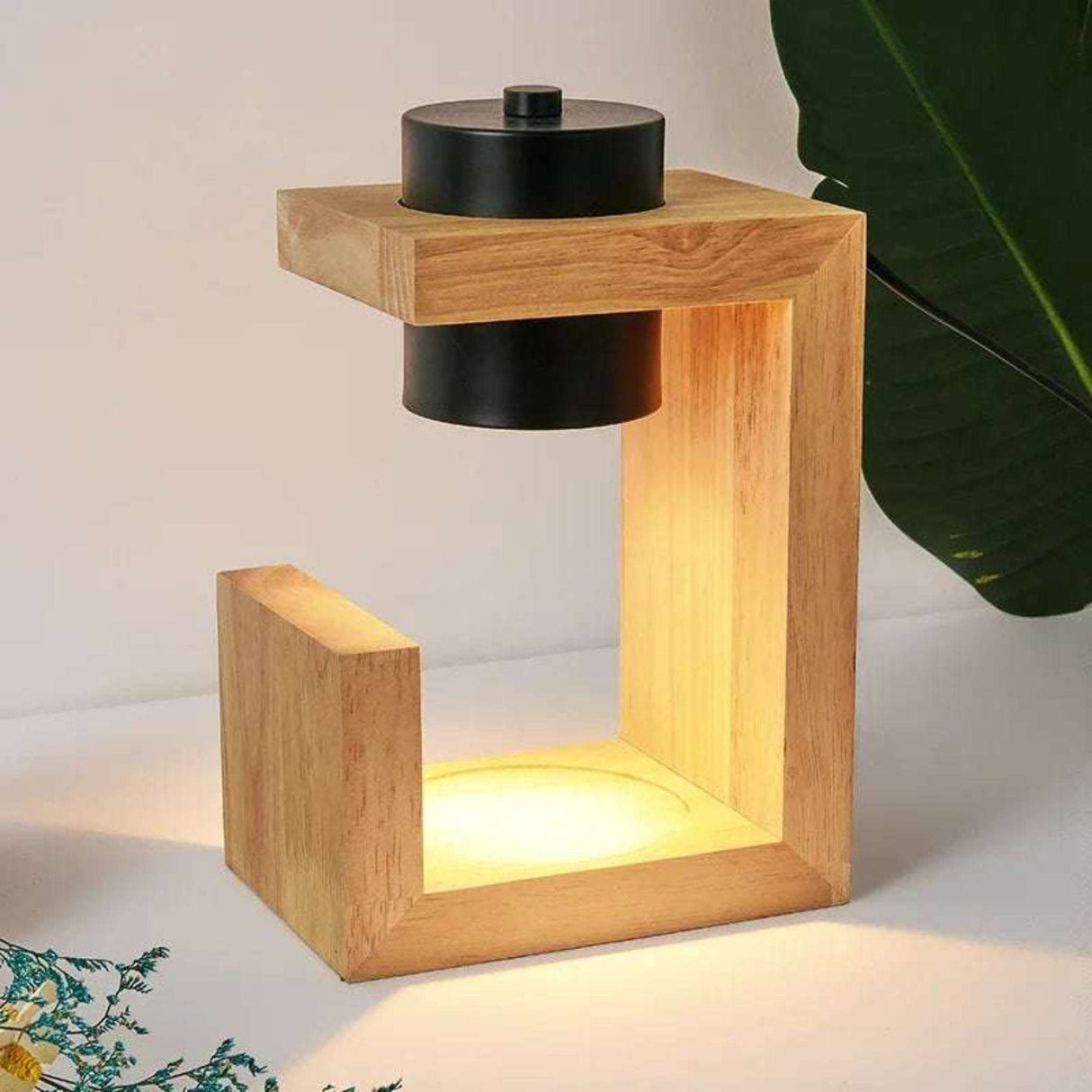 Nordic Wood Candle Warmer Lamp - Julia M LifeStyles