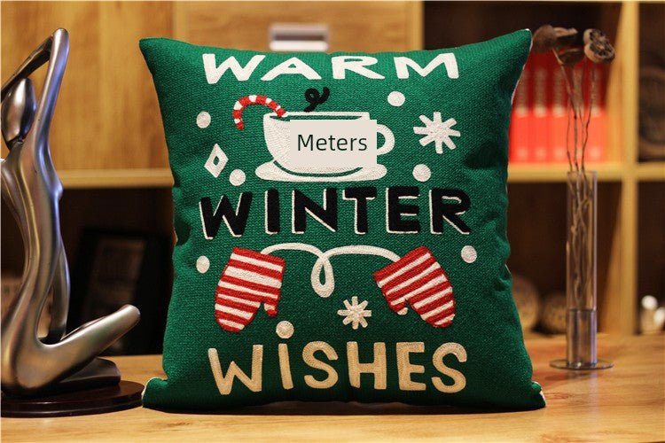 Office New Year Christmas Gift Pillow Embroidery - Julia M LifeStyles