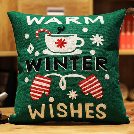 Office New Year Christmas Gift Pillow Embroidery - Julia M LifeStyles