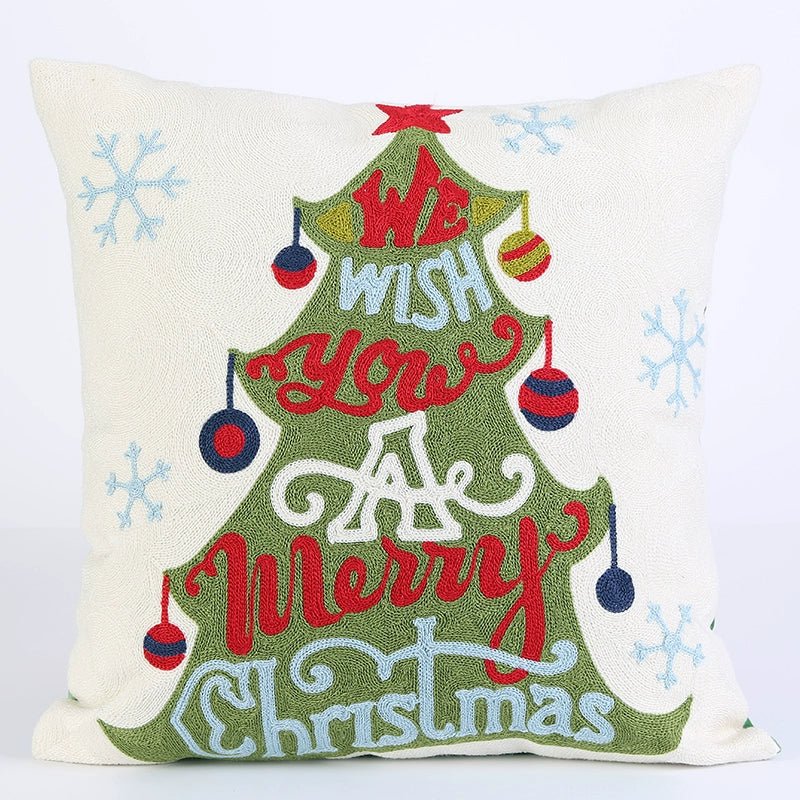 Office New Year Christmas Gift Pillow Embroidery - Julia M LifeStyles