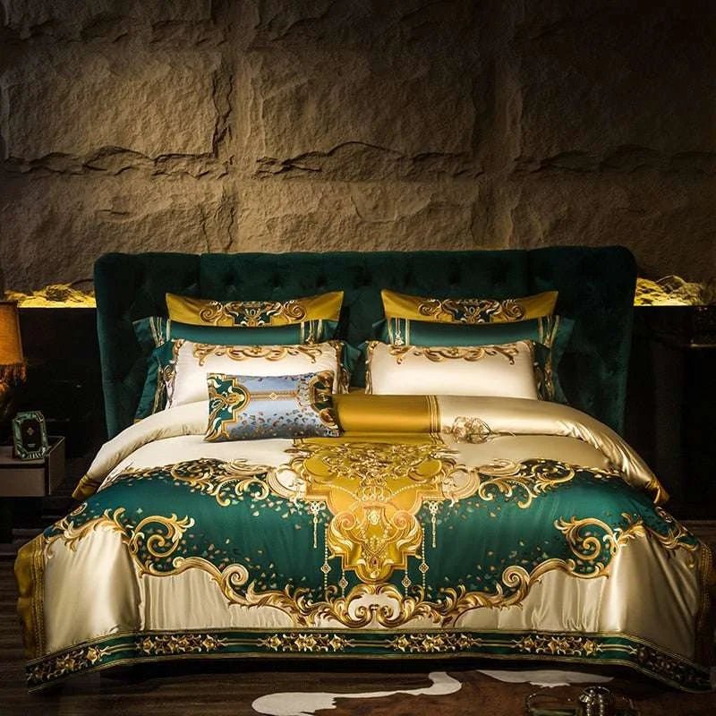 Opulent Cotton Embroidered Bedding Set - Julia M LifeStyles