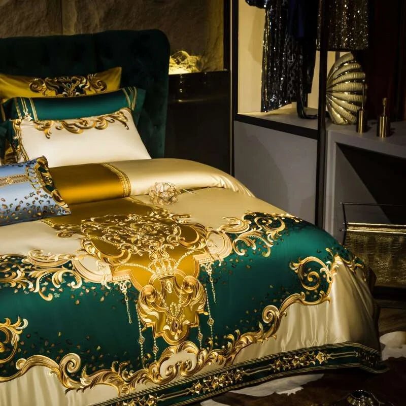 Opulent Cotton Embroidered Bedding Set - Julia M LifeStyles