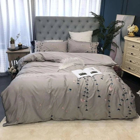 Opulent European Elegance Egyptian Cotton Bedding Set with Embroidery - Julia M LifeStyles