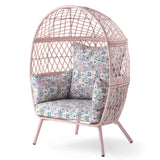 The Ultimate Outdoor Wicker Egg Chair outdoor stationary wicker woven egg chair Julia M Home & Kitchen   
