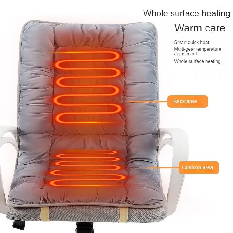 Pad Electric Seat Heating Heating Cushion Office Chair Backrest Integrated Thermostatic Mat 3 Speed Adjustable Temperature 220V - Julia M LifeStyles