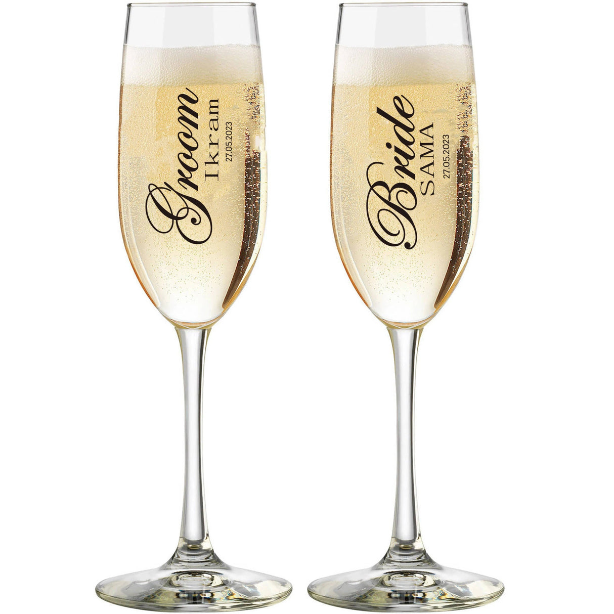 Personalised Mr. And Mrs. Wedding Toasting Flutes Set 🥂 - Julia M LifeStyles