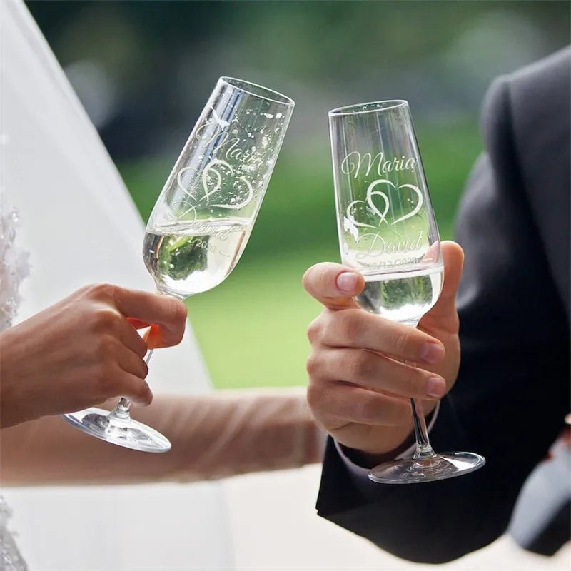 Personalised Mr. And Mrs. Wedding Toasting Flutes Set 🥂 - Julia M LifeStyles