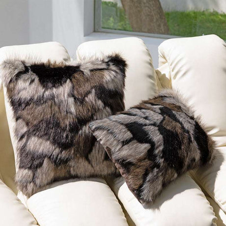 Plush Gradient Fur Sofa Pillow - Julia M LifeStyles