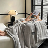 Plush Warm Winter Throw Blanket A Grade Coral Fleece Flannel Soft Thick Blankets for Sofa Single Double Couple Furry Sofa Cover - Julia M LifeStyles