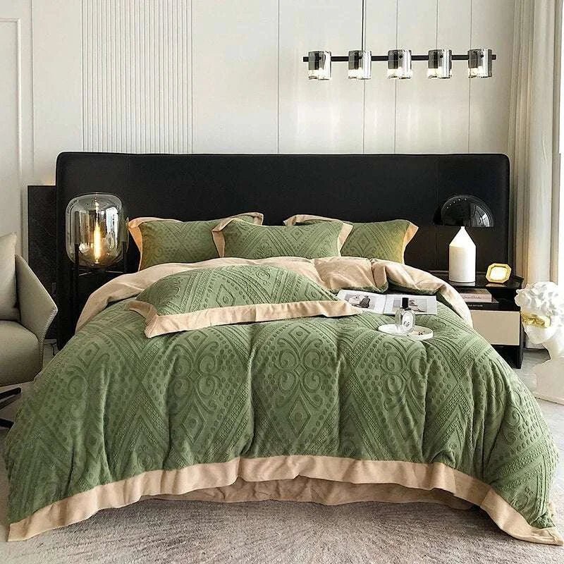 Plush Winter Velvet Bedding Set - Julia M LifeStyles