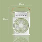 Portable USB Air Conditioner Cooling Fan with 5 Sprays & 7 Colour Light - Julia M LifeStyles