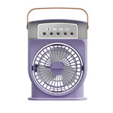 Portable USB Air Conditioner Cooling Fan with 5 Sprays & 7 Colour Light - Julia M LifeStyles