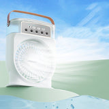 Portable USB Air Conditioner Cooling Fan with 5 Sprays & 7 Colour Light - Julia M LifeStyles