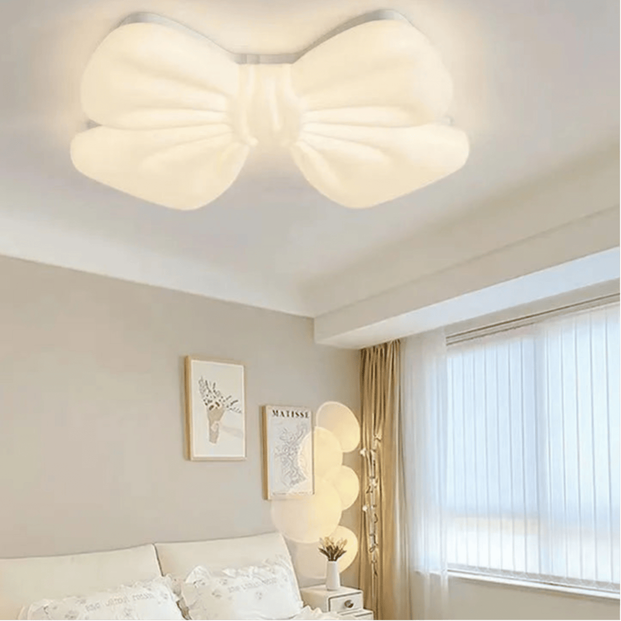 Princess Butterfly Bow Chandelier - Cute LED Ceiling Light for Kids Room - Julia M LifeStyles