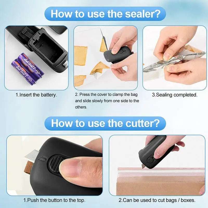 Product Name: 2 - in - 1 Handheld Bag Sealer with Cutter - Julia M LifeStyles