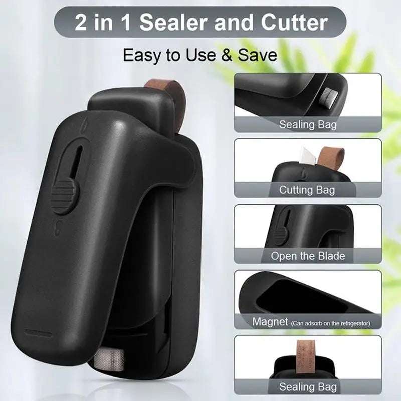 Product Name: 2 - in - 1 Handheld Bag Sealer with Cutter - Julia M LifeStyles