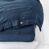 Pure Linen Duvet Cover Set - Double Bed Quilt Cover with Pillowcases - Julia M LifeStyles