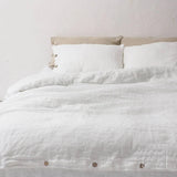 Pure Linen Duvet Cover Set - Double Bed Quilt Cover with Pillowcases - Julia M LifeStyles