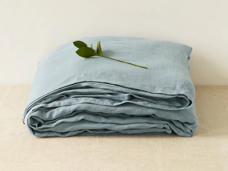 Pure Linen Flat Sheet - 100% Stone Washed French Linen for Hot Sleepers - Julia M LifeStyles