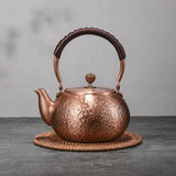 Pure Red Copper Hammered Teapot for Home Brewing - Julia M LifeStyles