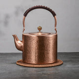 Pure Red Copper Hammered Teapot for Home Brewing - Julia M LifeStyles