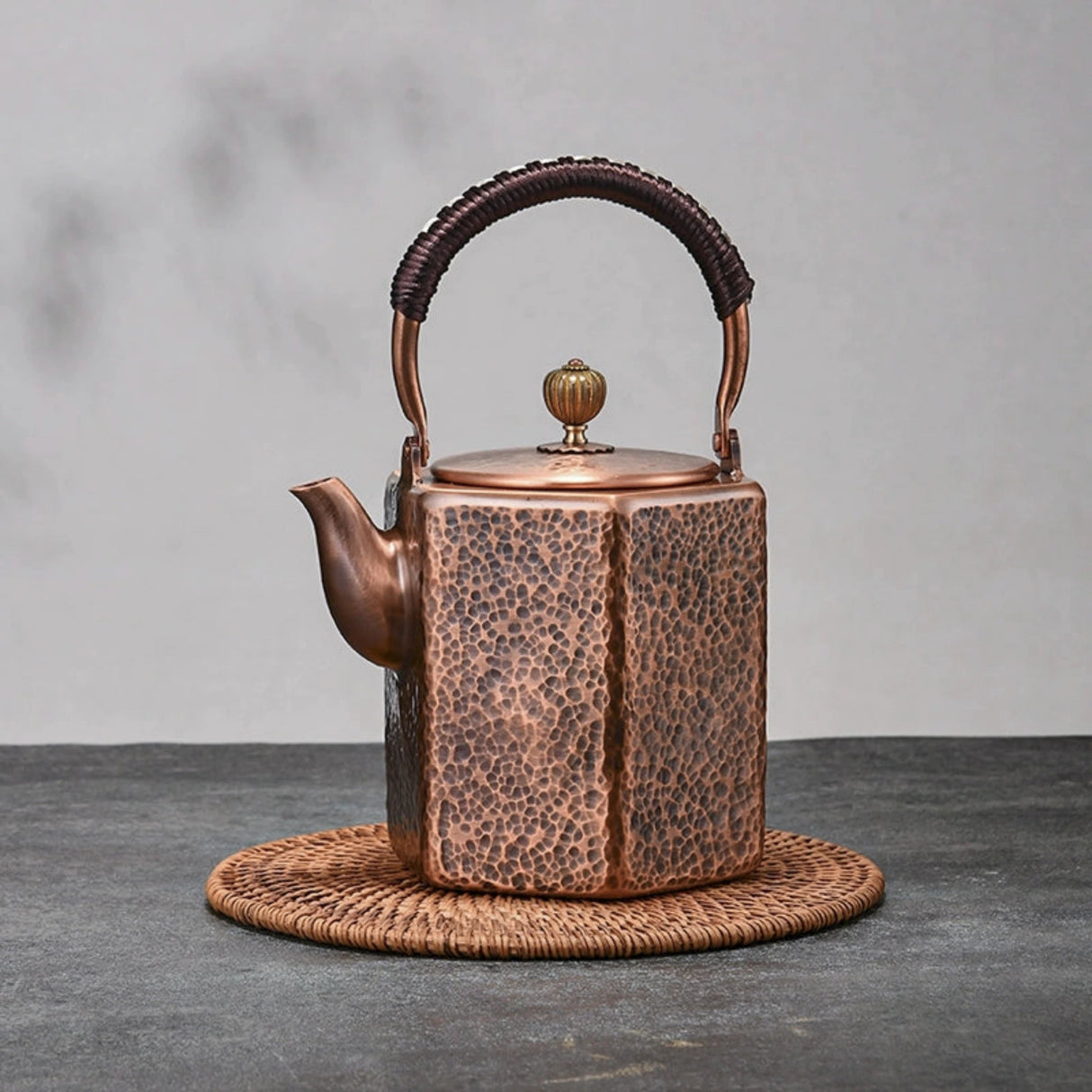 Pure Red Copper Hammered Teapot for Home Brewing - Julia M LifeStyles