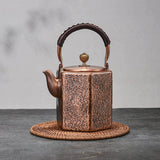 Pure Red Copper Hammered Teapot for Home Brewing - Julia M LifeStyles