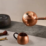 Pure Red Copper Hammered Teapot for Home Brewing - Julia M LifeStyles